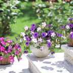 Weatherproof artificial petunia flowers by Arenzza, vibrant and realistic for outdoor floral displays.