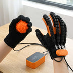 Arenzza automatic hand exerciser gloves for targeted therapy, shown being used for effortless hand stretching and strengthening.