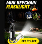 Arenzza Selleasy 1200LM mini waterproof keychain flashlight emitting bright light, compact and portable for everyday use.
