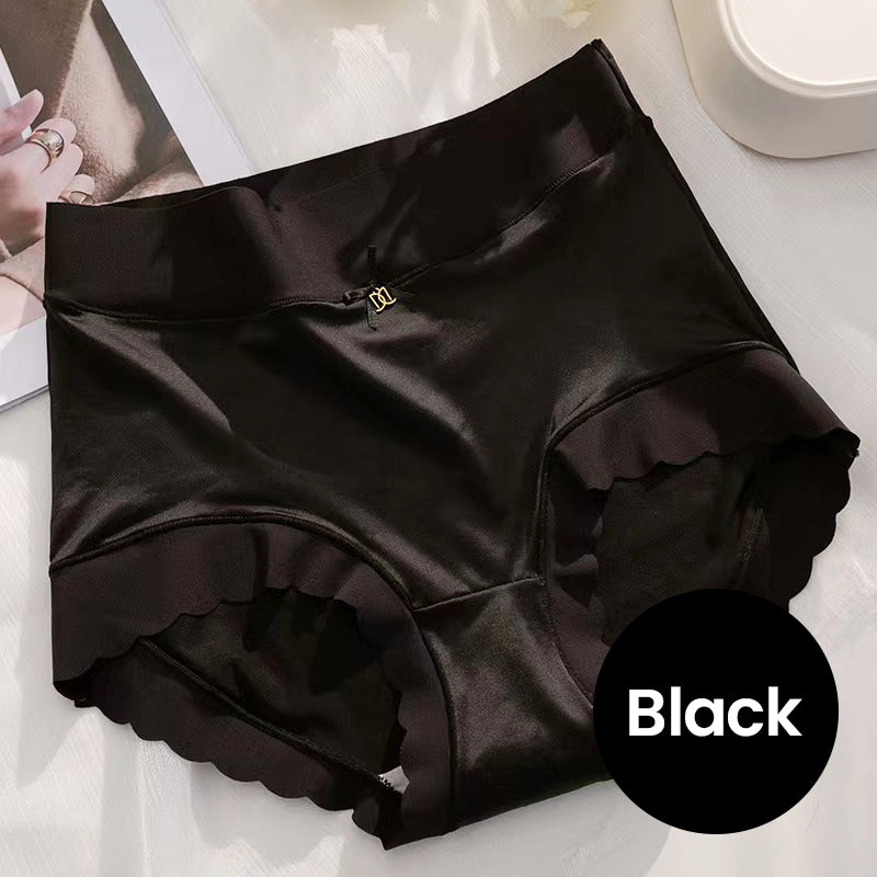 Arenzza Selleasy satin antibacterial moisture-absorbing panties in soft, smooth fabric, displayed on a neutral background.