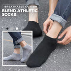 Arenzza Selleasy breathable cotton blend athletic socks, set of 3 pairs, with comfortable, striped and solid designs for active wear.