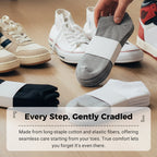 Set of three Arenzza breathable cotton blend athletic socks, featuring comfortable, stylish design for sports and casual wear.