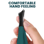 Arenzza Selleasy wide mouth angled nail clippers with anti-splash design and heavy-duty construction, shown in close-up view.