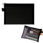 Arenzza Selleasy portable mesh cosmetics storage bag with multiple compartments for organizing makeup and beauty essentials.