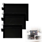 Arenzza Selleasy portable mesh cosmetics storage bag with multiple compartments for organizing makeup and beauty essentials.
