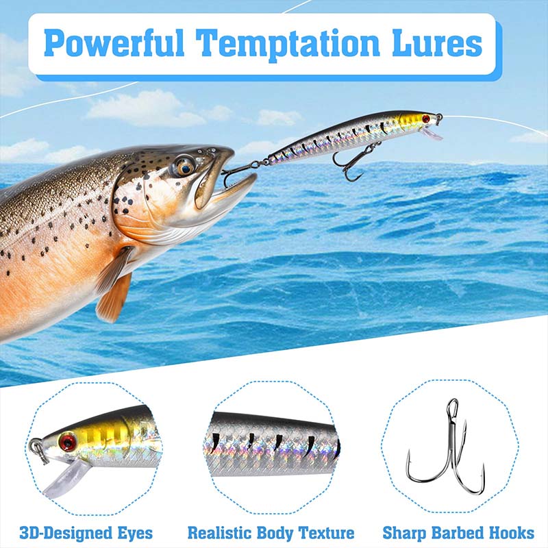 Arenzza 24 Days Lures Advent Calendar for sports and outdoors, with compartments filled with fishing lures and accessories.