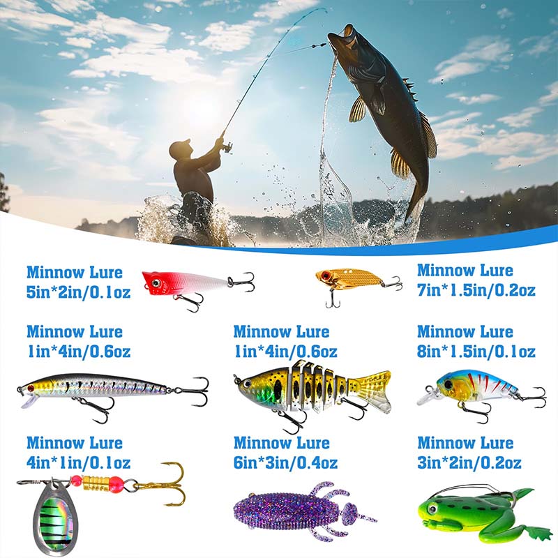 Aarenza 24 Days Lures Advent Calendar for outdoor sports, featuring small fishing lures in a festive display.