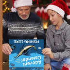 Arenzza 24 Days Lures Advent Calendar for sports and outdoor fishing, featuring colorful fishing lures inside numbered compartments.