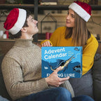 Arenzza 24 Days Lures Advent Calendar for Sports & Outdoors, featuring colorful fishing lures in a festive holiday display.