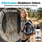Arenzza helmet liner cleaner and deodorizer spray bottle, designed for sports and outdoor helmet hygiene and freshness.