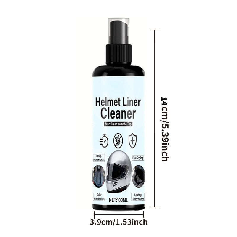 Arenzza helmet liner cleaner and deodorizer spray bottle for sports and outdoor helmet hygiene and freshness.