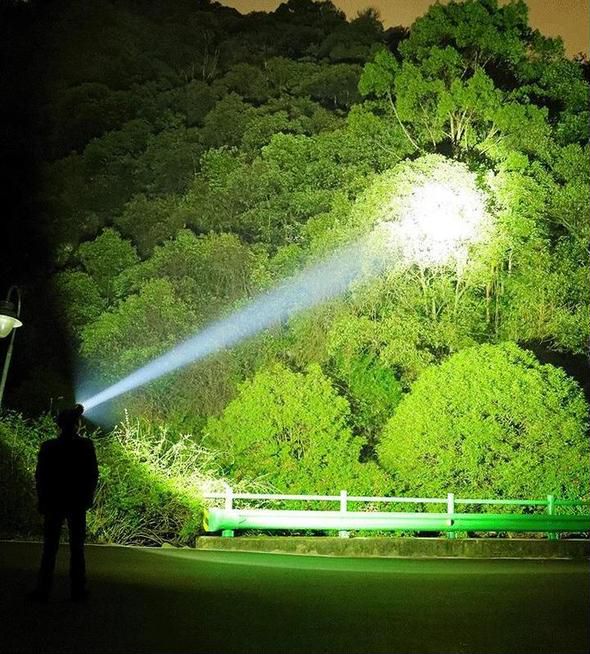 Arenzza tactical flashlight with high lumens, rechargeable battery, long size, and super bright beam for outdoor sports and outdoor activities.