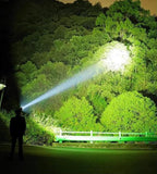 Arenzza tactical flashlight with high lumens, rechargeable battery, long size, and powerful beam for outdoor sports and adventures.