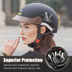 Arenzza breathable lightweight motorcycle helmet with crash-resistant design, featuring ventilation and sleek sports style.
