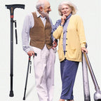 Arenzza intelligent elderly walking stick with built-in LED light, designed for outdoor walking and mobility support.