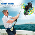 Arenzza fishing bite alarm with sound and LED light, outdoor sports gear for angling, compact and easy to use.