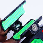 Arenzza fishing bite alarm with LED light and sound, designed for outdoor fishing, showing the device with LED indicator and control buttons.