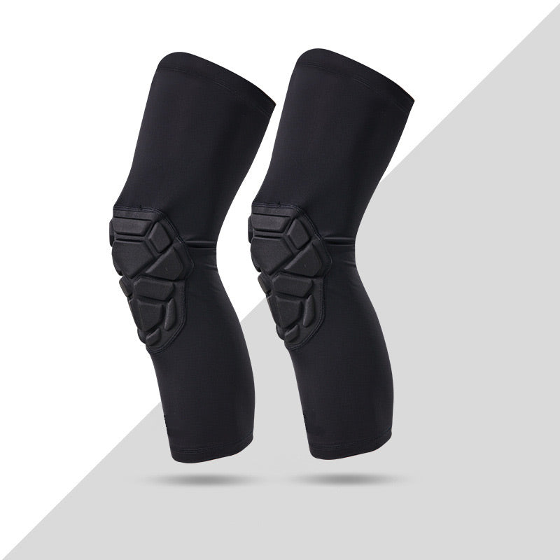 Arenzza sports knee and elbow pads for outdoor activities, shown in black with adjustable straps for protection during sports.