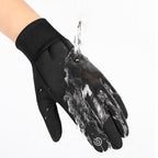 Arenzza thermal gloves for sports and outdoor activities, black high-quality gloves with a snug fit and textured grip.