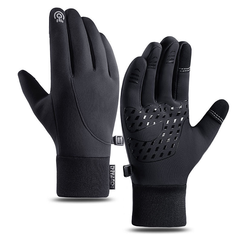 Arenzza thermal gloves for sports and outdoor activities, high-quality black gloves designed to keep hands warm and protected.