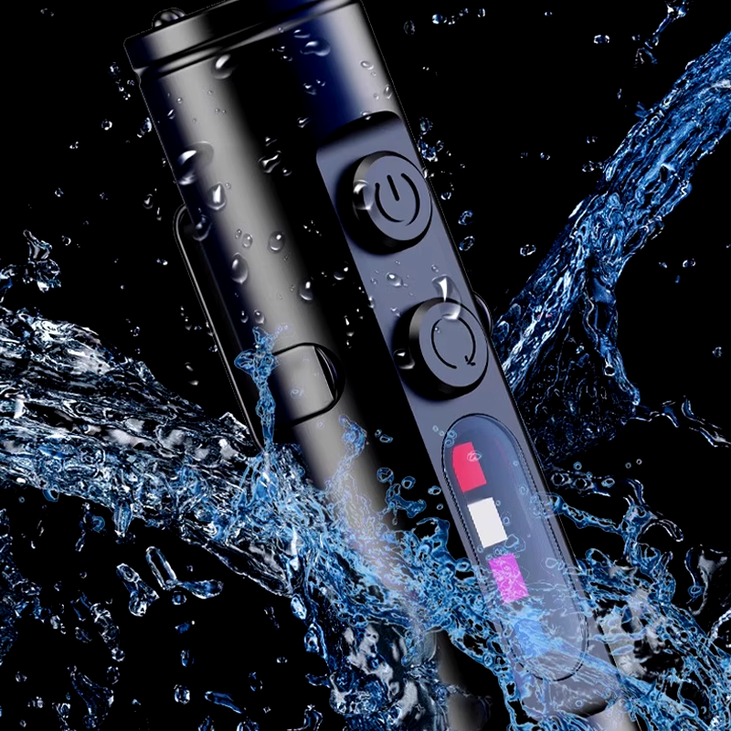 Arenzza rechargeable magnetic mini keychain flashlight with palm-sized design and 500 lumens of bright light for outdoor use.