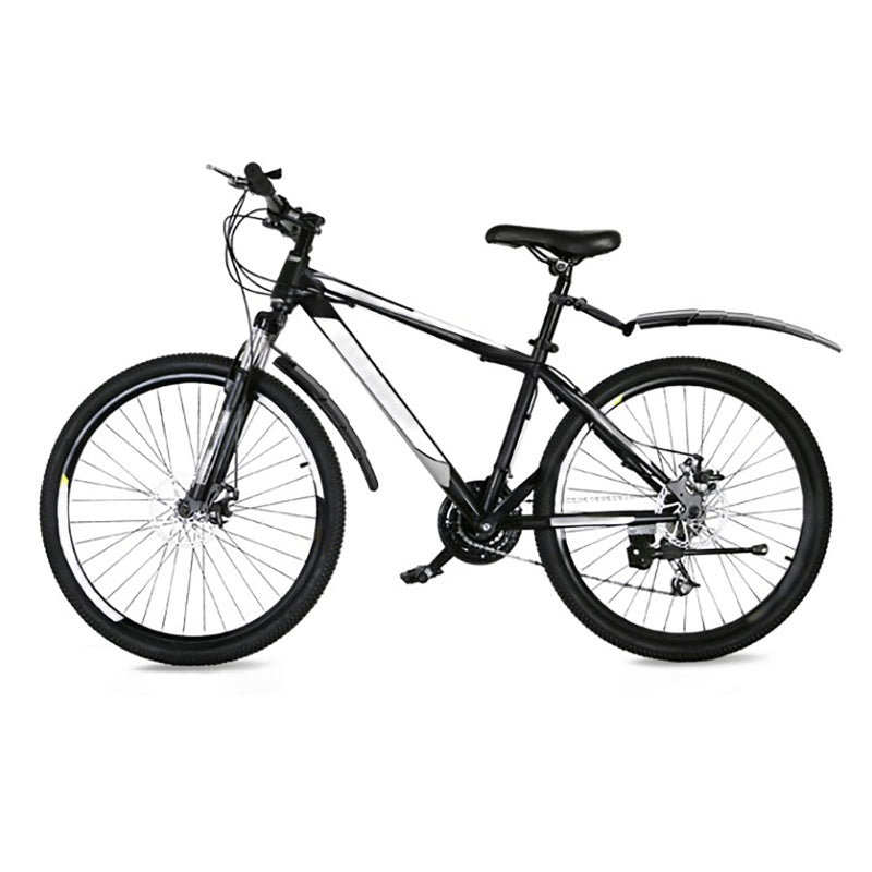 Arenzza retractable and adjustable bicycle mudguard set with black plastic guards and mounting brackets for outdoor cycling.