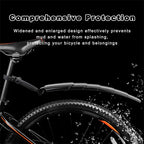 Arenzza retractable and adjustable bicycle mudguard set with front and rear fenders on a mountain bike.