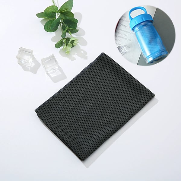 Arenzza sports cooling gym towels, quick-drying and absorbent, displayed folded with vibrant colors on a white background.