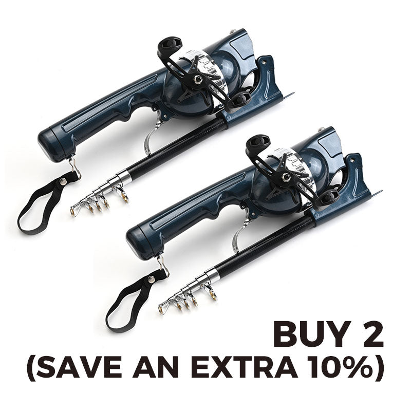 Arenzza foldable fishing rod for outdoor sports, showing the compact, extendable design ideal for fishing trips.