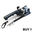 Arenzza foldable fishing rod suitable for sports and outdoor fishing, shown in a folded position with a sleek design.