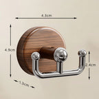 Arenzza multi-functional wood grain suction cup hook for sports and outdoors, mounted on a surface for versatile hanging.