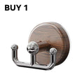 Arenzza multi-functional wood grain suction cup hook for sports and outdoor use, showing a strong suction cup attached to a smooth surface.