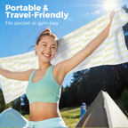 A pack of Arenzza Instant Cool & Refresh Wipes for sports and outdoor use, showing the wipes in a compact, portable package.