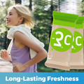 Arenzza Instant Cool & Refresh Wipes for sports and outdoor activities, showing pack of wipes and refreshing design on the packaging