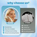 A pack of Arenzza Instant Cool & Refresh Wipes for sports and outdoor activities, showing the wipes and packaging.