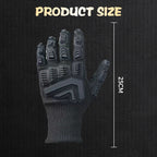 Arenzza Level 5 cut-resistant safety gloves for outdoor work and adventure, showing black protective gloves with reinforced palms.