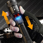 Arenzza super strong zoomable flashlight with adjustable beam, outdoor sports and outdoor adventure lighting equipment.
