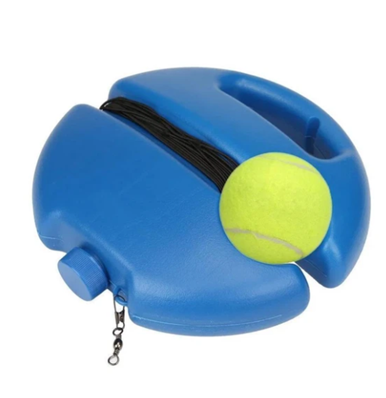 Arenzza tennis ball training baseboard for sports and outdoors, with a close-up of the black and yellow design on a white background.