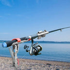 Arenzza automatic fishing rod holder in black, designed for sports and outdoor fishing, with a sleek, compact appearance.