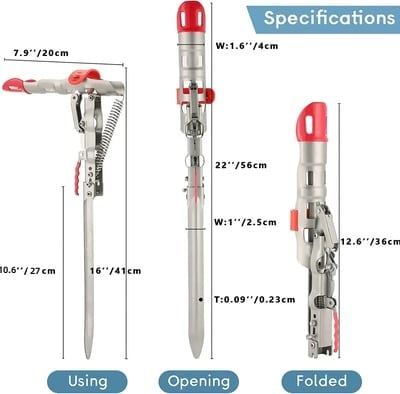 Arenzza automatic fishing rod holder designed for outdoor fishing, showing the sturdy device holding a fishing rod in a natural setting.