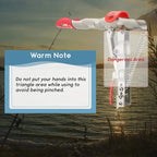 Arenzza automatic fishing rod holder for sports and outdoors, mounted on a boat, ready for fishing with a fishing rod secured.