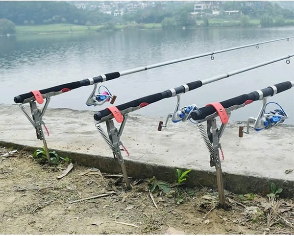 Arenzza automatic fishing rod holder for outdoor fishing, showcasing the durable, hands-free design of the sports and outdoors accessory.