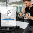 Arenzza adjustable arm and chest exerciser showing tension levels and compact design for home or office workouts.