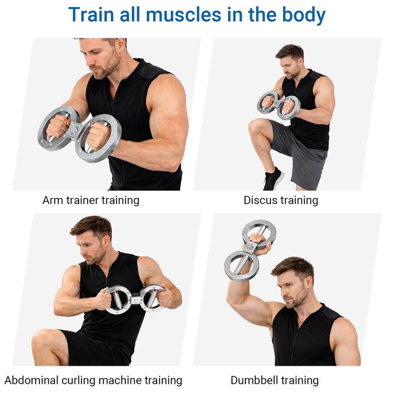 Arenzza adjustable arm and chest exerciser with tension controls, compact design for home or office workouts, strengthening arms, chest, shoulders.