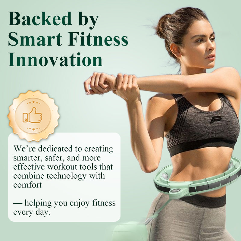 Arenzza Smart Fitness Hoop with Counter for effective exercise, featuring a cushioned hoop and digital counter for tracking workouts.