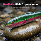 Arenzza fish-shaped telescopic fishing rod and reel combo for outdoor fishing, featuring a compact and portable design.