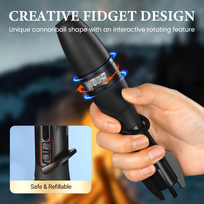 Arenzza Creative Rocket Fidget Lighter with a colorful rocket design, compact and portable for outdoor and everyday use.