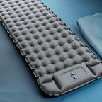 Aarenzza lightweight portable air mattress for camping and outdoor use, with a compact design and built-in air valve.