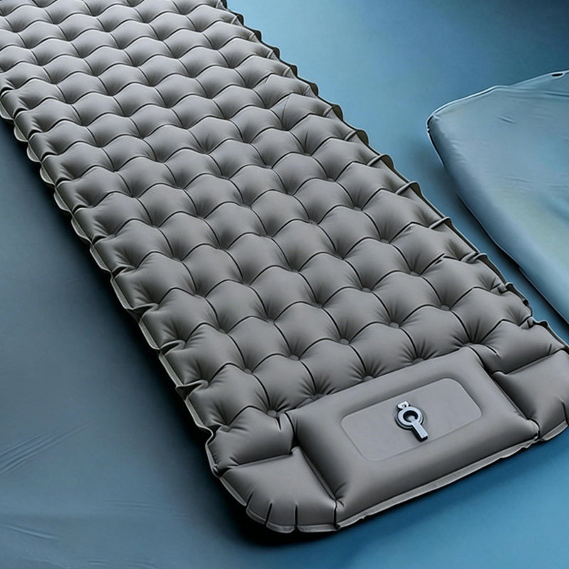 Aarenzza lightweight portable air mattress for camping and outdoor use, with a compact design and built-in air valve.