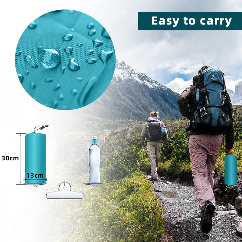 Aarenza lightweight portable air mattress for outdoor use, shown inflated with a compact design ideal for camping and outdoor activities.
